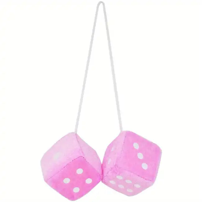 Swanky Hanging Fuzzy Dice for Mirror