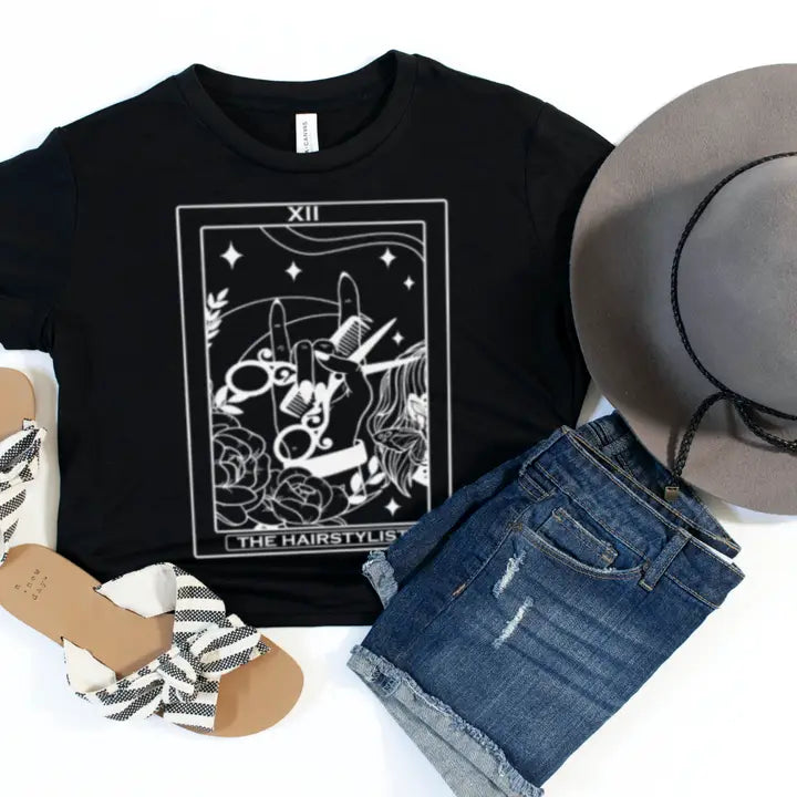 Cropped Hairstylist T-Shirt Hairdresser T-Shirt Tarot
