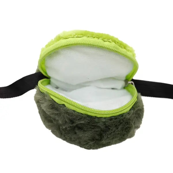 Avocado Faux Fur Plush Bag