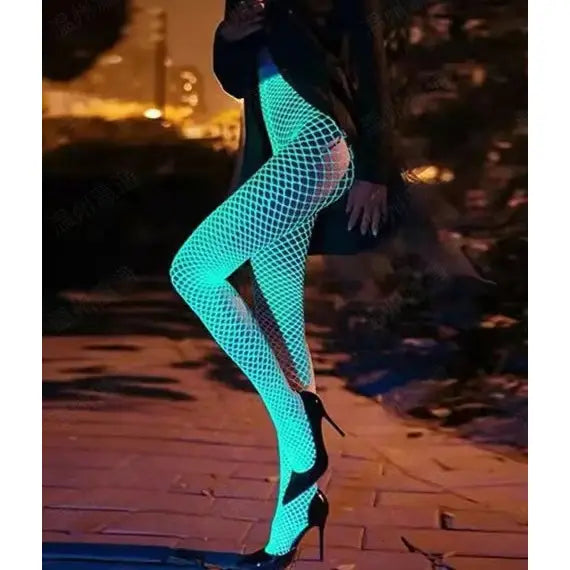 Glow in the Dark Fishnet Stockings