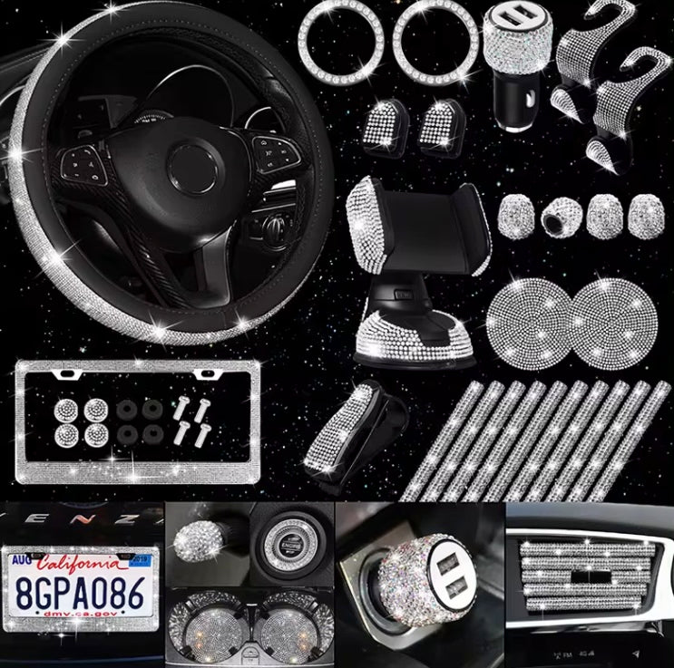 Swanky Full Bling Car Accessory Kit