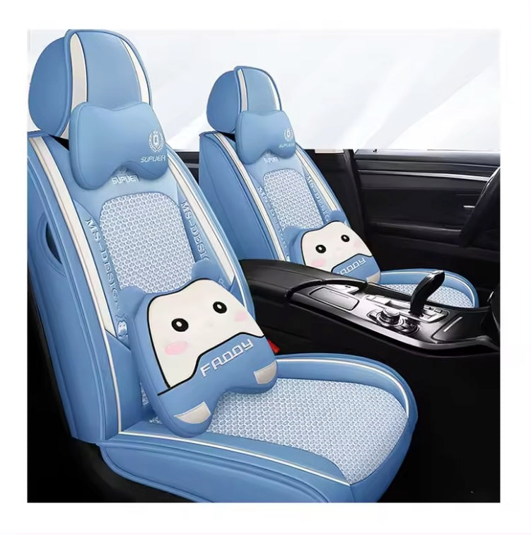 Swanky Cute Plushie Cat Seat Cover Set