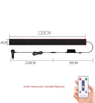 Swanky Car Devil Eye LED Pixel Panel Light Remote Control Soft Foldable Lighting Scrolling For Board Windshield 12V 24V
