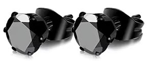 Wicked Punk Stainless Steel Black Studs