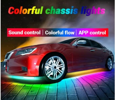 Swanky Car Flexible Underglow Strip Light LED Underbody Remote APP Control RGB Neon Lights