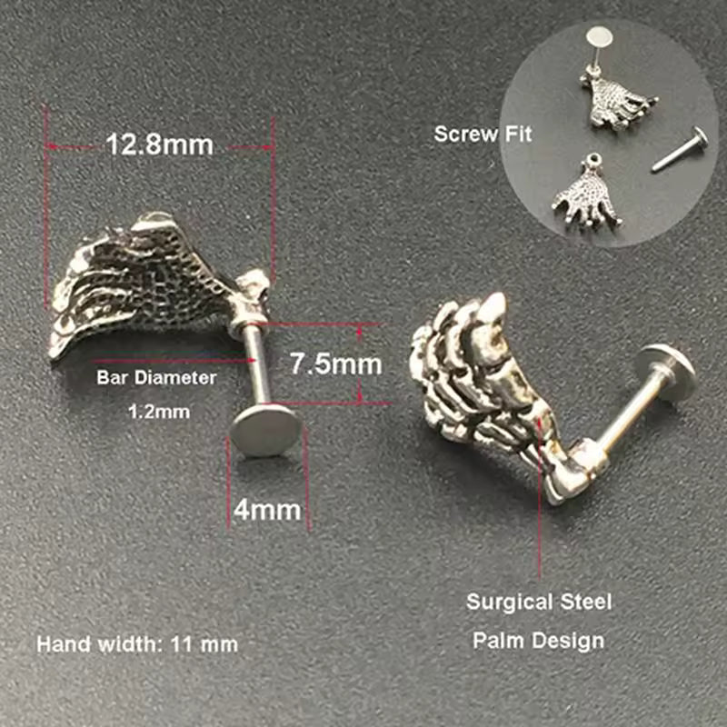 Skull Lip Ring Jewelry