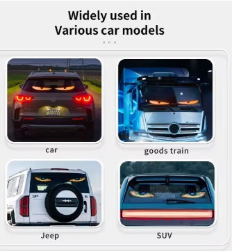 Swanky Car Devil Eye LED Pixel Panel Light Remote Control Soft Foldable Lighting Scrolling For Board Windshield 12V 24V
