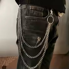 Wicked Punk Triple Chain Punk Rock Belt Chain