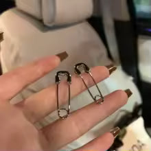 Wicked Punk Faux Safety Pin Earrings