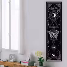 Wicked Punk Witch Sun & Moon Tapestry