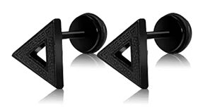 Wicked Punk Stainless Steel Screw on Triangle Studs
