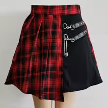 Wicked Punk Plaid Punk Style Mini Skirt