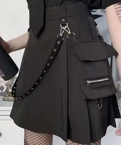 Wicked Punk Goth High Waisted Skirt